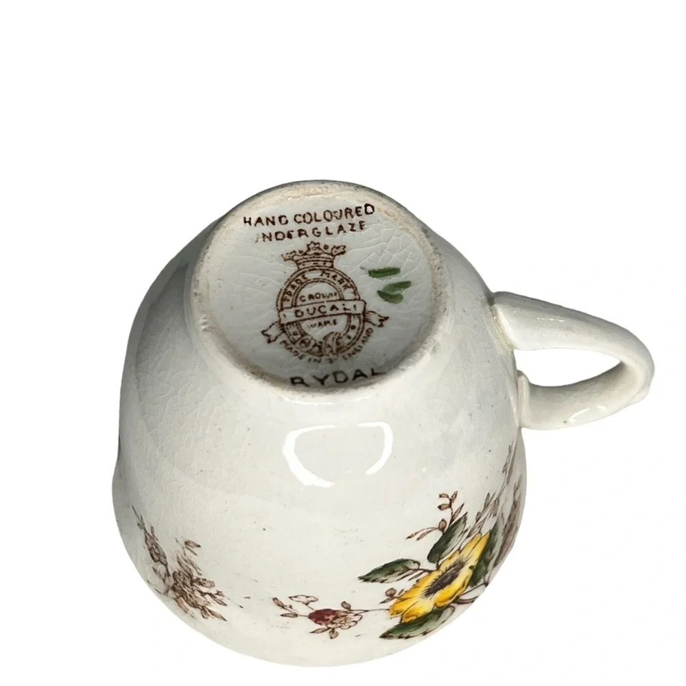 Vintage Crown‎ Ducal English Rydal Floral Cup & Saucer